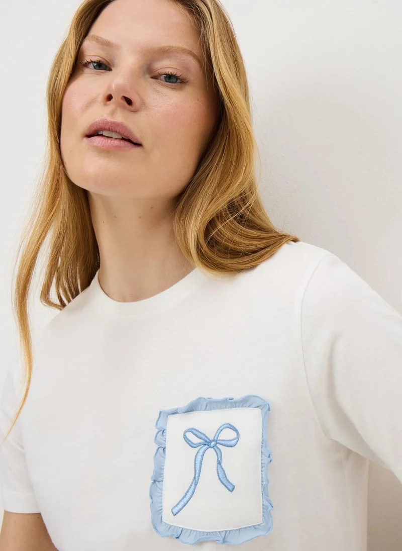 Matalan White Bow Pyjama Top